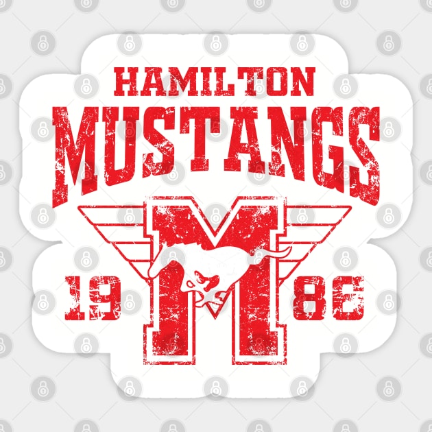 Youngblood Hamilton Mustangs Hockey Club Vintage Sticker by Aldebaran